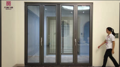 aluminum french patio folding/ bifold/ bi folding door on China WDMA