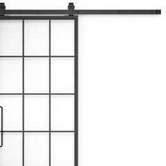 Sliding Glass door with Black Aluminum frame barn door on China WDMA on China WDMA