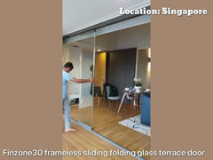 special aluminum interior frameless glass slide and turn window and door folding partition in penang on China WDMA