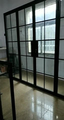 Powder coated sliding iron french door interior design house used on China WDMA