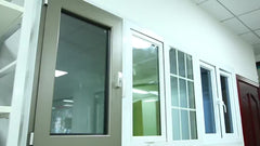 New design double glazed slide aluminium frame sliding frosted glass window with mosquito net on China WDMA