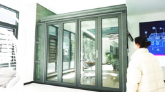 Alwew China Aluminum Balcony Patio Foldable Glass Folding Door Manufacture on China WDMA