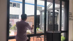 Commercial system glass aluminum bi folding accordion window on China WDMA