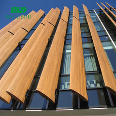 OEM Service vertical opening window wall aluminium aerofoil louver blade price on China WDMA