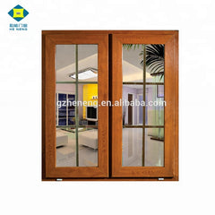 PVC High Evaluation Wood Color PVC Opening Casement Windows