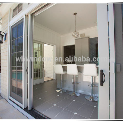 PVC Hurricane impact resistant glass sliding doors price on China WDMA