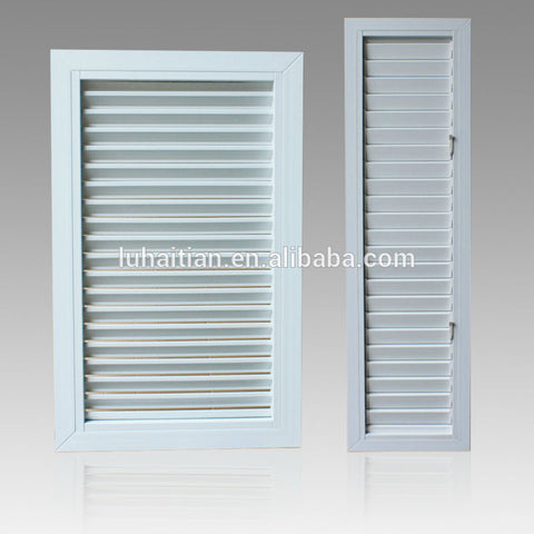 PVC Material shutter louver and blade double glass, built in shutter windows with steel net on China WDMA