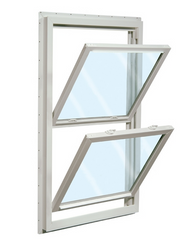 PVC Tempered Glass Double Hung Vinyl Windows for Sale