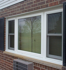 PVC Tempered Glass Double Hung Vinyl Windows for Sale