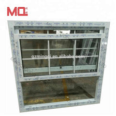 PVC vertical sliding window with grid upvc double hung window grill design on China WDMA