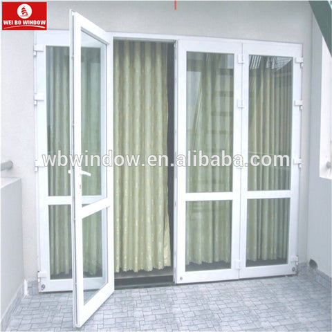 PVC vinyl soundproof glass interior doors french casement patio door on China WDMA