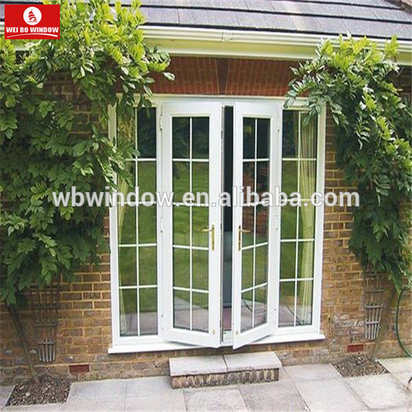 PVC vinyl soundproof glass interior doors french casement patio door on China WDMA