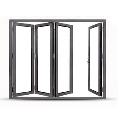 Partical Glass patio exterior bifold doors double glazing outdoor folding door aluminum bi folding door on China WDMA