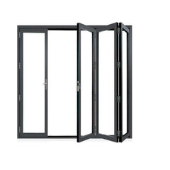 Partical Glass patio exterior bifold doors double glazing outdoor folding door aluminum bi folding door on China WDMA