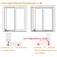 Patio Sliding Door Security Foot Lock Kick Lock, Fits on Top Rail-Childproof Patio Door Guardian-or Bottom Rail-Foot Operated on China WDMA