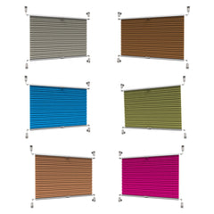 Pleated Plissee ohne Bohren mit Klemmtrager easy fix no drilling lace window plisse blinds for door