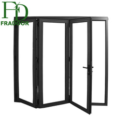 Powder Coated Grey Aluminium Bifold Balcony French Doors Manufacture Of Doors in Turkey House on China WDMA