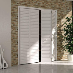 Prettywood Hawaii Hot Sale Hotel Solid Wooden Shutter Blind Louvre Door on China WDMA