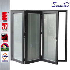 Professional double glazing aluminum bifold doors on China WDMA