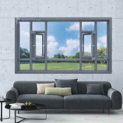 ROGENILAN 140 series aluminium big floor to ceiling windows casement windows on China WDMA