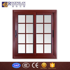 ROGENILAN Double Glazed Philippines Brown Color Aluminium Frame Sliding Window on China WDMA