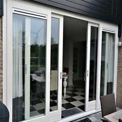 Residential aluminium frame double glazed 3 panel sliding patio glass door price on China WDMA