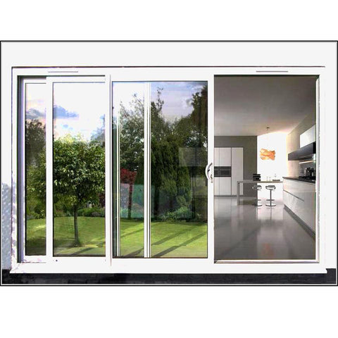 Residential aluminium frame double glazed 3 panel sliding patio glass door price on China WDMA