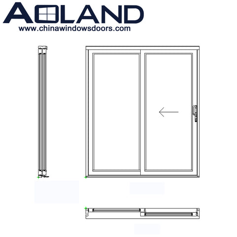 Residential aluminium patio double glazed sliding doors for home for sale on China WDMA