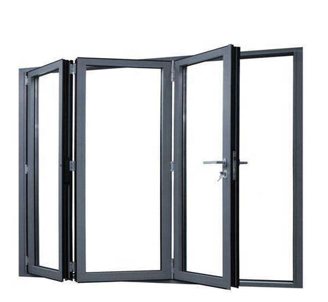 Residential aluminum folding window with black color or customized color on China WDMA