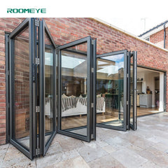 Roomeye aluminum glass bi fold door on China WDMA