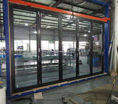 Roomeye hot sale aluminum exterior bi folding glass door on China WDMA