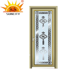 SC-AAD003 Latest Chinese Traditional Design Used Interior Bathroom Prehung Coated Aluminum Patio Door on China WDMA