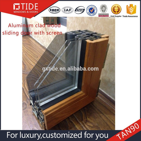 Safety and security aluminum wood casement window company ,fly screen windows on China WDMA