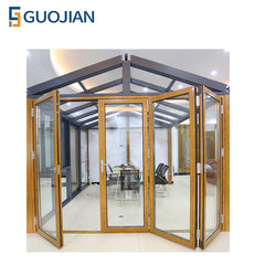 Safety design soundproof indoor living room aluminum folding glass doors on China WDMA