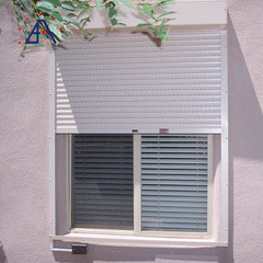 Secure roller aluminum shutter window with shutter on China WDMA