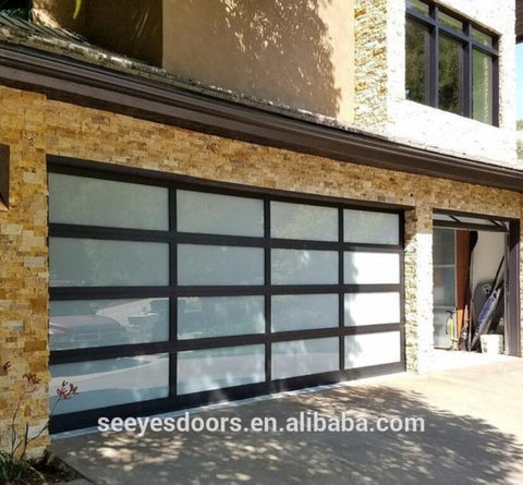 Seeyesdoor Tempered Glass Panel Full View Garage Door Automatic Open on China WDMA