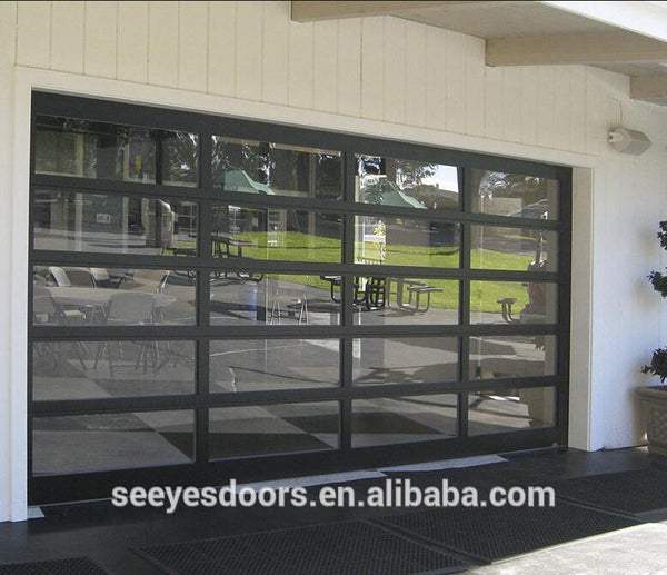 Seeyesdoor Tempered Glass Panel Full View Garage Door Automatic Open on China WDMA