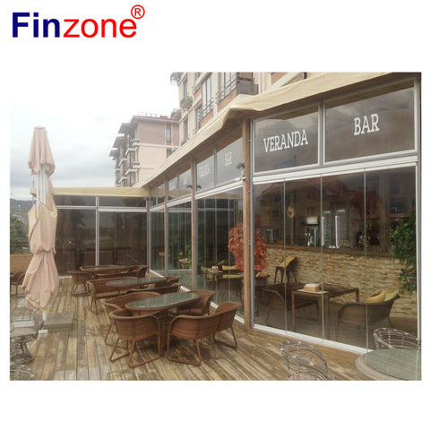 Shanghai factory supply frameless sliding folding glass doors aluminum profile frame transparent for glass curtain glazing on China WDMA