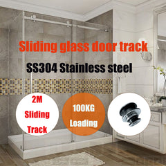 Shower sliding door hardware single chrome door runner on China WDMA