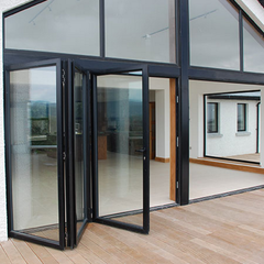 Simple design High quality aluminum folding glass patio door with good price on China WDMA