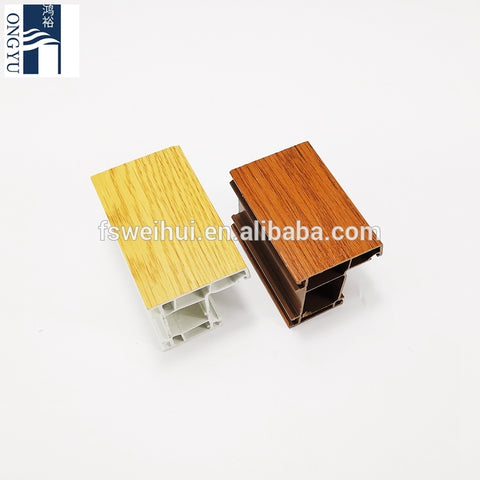 Single Glass 80 Series 65 Best Wood Grain Thermal Insulation 60mm Width White Color Superior Lg Upvc Window Profile