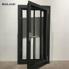 Single panel aluminum double glass sound insulation casement window on China WDMA