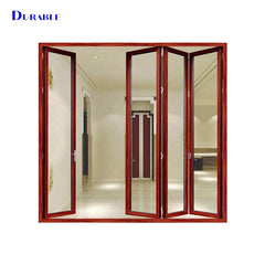 Size customized surface finished soundproof aluminum double glazed bifold door on China WDMA