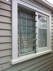 Sound Insulation Fixed Louver Windows Vertical Louver Window With Tempered Glass