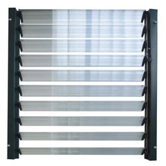 Sound Insulation Fixed Louver Windows Vertical Louver Window With Tempered Glass