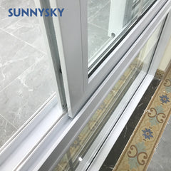 Sound insulation double glass vinyl upvc sash sliding window cost on China WDMA