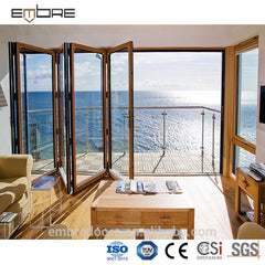 Space saving exterior aluminum louver glass folding door on China WDMA