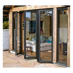 Standard Patio Aluminum Frame Glass Stack Bifold Doors Sliding Doors Hardware on China WDMA