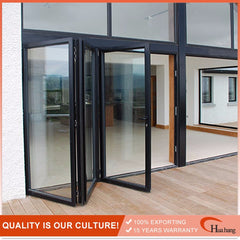 Standard Size French Style Double Glazing Aluminium Bifold Door on China WDMA