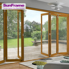 Sun Frame good looking frame glass sliding folding French terrace door with aluminum profile on China WDMA